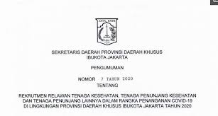 Home » lowongan bumn 2016 » lowongan cpns 2016 » lowongan kerja terbaru maret 2020 | bumn cpns 2020 lowongan kerja terbaru lowongankerja15.com, lowongan internship pt garuda maintenance facility aero asia tbk tingkat sma d3 s1 juli 2021 hari yang baik untuk m. Rekrutmen Relawan Tenaga Kesehatan Tenaga Penunjang Kesehatan Dan Tenaga Penunjang Lainnya Dalam Rangka Penanganan Covid 19 Di Lingkungan Provinsi Dki Jakarta Tahun 2020 Lowongan Kerja Bumn Bulan Agustus 2021