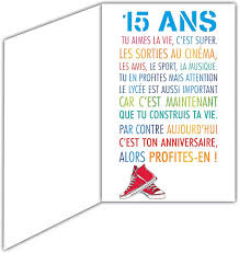 69-2115 Carte Joyeux Anniversaire 15 ans Ados Garçon Fille - Baskets  Etoiles Stars : Amazon.fr: Fournitures de bureau