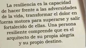La palabra resiliencia se refiere a la capacidad de sobreponerse a momentos críticos y adaptarse luego de experimentar alguna situación inusual e inesperada.también indica volver a la normalidad. Resiliencia Home Facebook