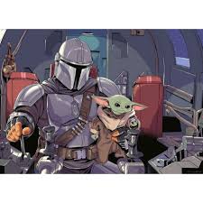 Manufactured from premium quality materials; Ravensburger Puzzle Star Wars The Mandalorian Cartoon Puzzle 1000 Pie