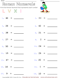 Schoolexpress Com 17000 Free Worksheets Worksheets Free Roman Numerals Worksheets