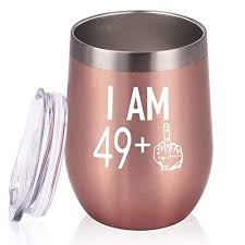 If you and your wife enjoy going out often to concerts, movies, theater, and more, she will love having a fun way to display your memories. Buy 49 Plus One Middle Finger 50th Birthday Gift Wine Tumbler For Women Turning 50 Funny Bday Gift Ideas For Wife Mom Friends Coworkers 12 Oz Insulated Wine Tumbler With Saying Rose