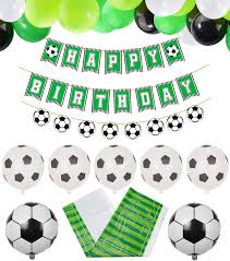 Tyler's mom, jessica, sent me such a lovely recap of the party that i'm. Pixhotul Soccer Party Supplies Soccer Happy Birthday Banners And 47 Pcs Soccer Theme Balloons For Kids Boys Soccer Fans Birthday Party Buy Online In Antigua And Barbuda At Antigua Desertcart Com Productid 176359649