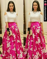 Bollywood No 1 Page On Instagram Repost Bollywoodstylefile Rate The Look1 10 Beautiful Shraddha Kapoor In A Padmasitaa Outfit Bollywoodstylefile Outf Silk Prom Dress Indian Outfits Piece Prom Dress