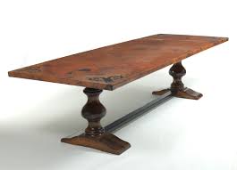 Shop with confidence on ebay! Arhaus Tuscany Hand Hammered Copper Trestle Dining Table 09 14 16 Sold 1239