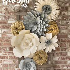 You can decorate the wall of the children's room, bedroom. Eucalyptus Gold Cream Large Paper Flower Wall Backdrop Barb Ann Designs Paper Flower Wall Decor Flower Wall Decor Large Paper Flowers