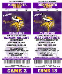 Printable Birthday Party Invitation Card Minnesota Vikings Birthday Ticket Invitation N Viking Birthday Birthday Party Invitations Printable Cowboy Invitations