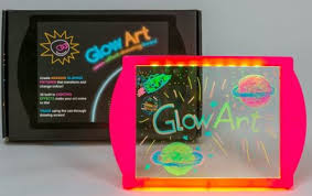 Glow Art Neon Effect Drawing Board Pink Glowing Art Little Girl Toys Drawings