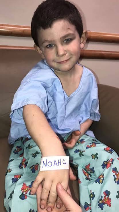 Noah Woods, a five-year-old Georgia boy, awoke to flames in the bedroom. He  jumped out of bed, grabbed his two-year-old sister, and got out of the  house through an open window. He
