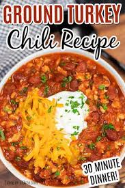 Delicious Ground Turkey Chili Recipe Easy Turkey Chili Recipe In 2020 Chili Recipe Turkey Ground Turkey Chili Recipe Ground Turkey Chili