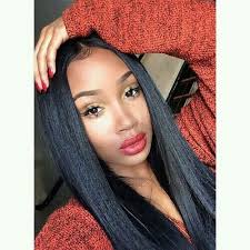 Middle Part Laid Baby Hair Straight Hairstyles Weave Hairstyles Virgin Brazilian Straight Hair