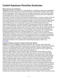 Penelitian merupakan hal yang penting karena dengan sebab. Contoh Kuesioner Penelitian Kesehatan Pdf Pdf