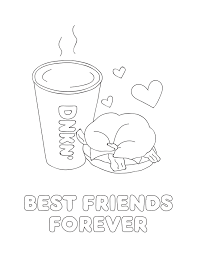 Unicornuts coloring pages printable free dunkin kawaii food cute. Treat Your Bff This National Best Friend Day Dunkin