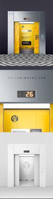 Download Elevator With Half Opened Doors Mockup Mockups Free Psd Templates
