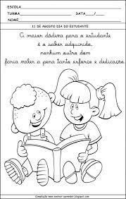 São vários desenhos com temas diversos para dar para seus alunos da educação infantil trabalharem com eles e conhecerem seus direitos. 50 Atividades Do Dia Do Estudante Para Imprimir Educacao Infantil Online Cursos Gratuitos Atividade Dia Do Estudante Dia Dos Estudantes Educacao Infantil