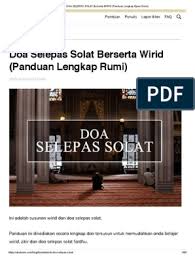 Ibadah sholat taubat menjadi cara yang paling mudah untuk dilakukan dalam mendekatkan diri kepada allah. Doa Solat Sunat Subuh Rumi