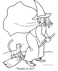 Print this clever pumpkin template in color and follow the folding instructions. Halloween Witch Coloring Pages