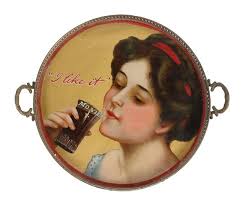 Waterford Crystal Decanter With 6 Glasses On Wooden Serving Tray