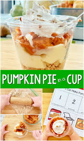 Crafts are a great way to develop fine motor skills and creativity and at the end of the session your tot will have created. Easy Pumpkin Pie In A Cup Recipe Thanksgiving Preschool