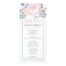 Baby Shower Menu Card Blue Blush Pink Zazzle Com Baby Shower Menu Pink Baby Gifts Menu Cards