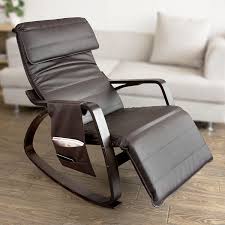 They allow you to recline or rock at your leisure. Amazon Com Haotian New Relax Rocking Chair Lounge Chair With Adjustable Footrest And Removable Side Bag Fst20 Br Home Kitchen