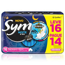 comprar absorvente sym noite e dia suave com abas leve 16