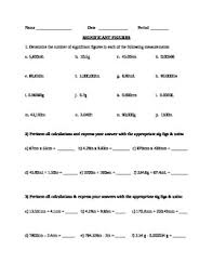 Thus, significant figures are all certain digits in a measurement plus one uncertain digit. Significant Figures Practice Worksheet By Mj Teachers Pay Teachers