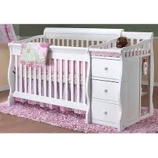 Tuscany 4 In 1 Convertible Crib W Changer White Walmart Com Crib And Changing Table Combo Crib With Changing Table Cribs