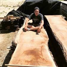 Pin By Gustavo On Giant Live Edge Slab Tables Slab Table Live Edge Wood Design Slab Table