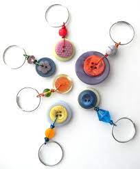 Boutons Buttons Porte Cles Button Crafts Diy Buttons Button Art