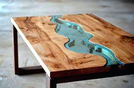 Coffee stained coffee table blueprint. Epoxy Resin Table Top Diy