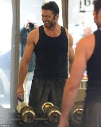 Hugh Jackman S Returns To Gym After Bizarre Stalker Incident With Canine Companion In Tow But Snoozing Pooch Is No Guard Dog Hugh Jackman Wolverine Hugh Jackman Jackman