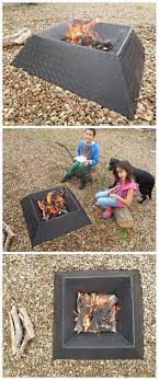 How To Make A Cool And Compact Fire Pit From Half A Sheet Of Steel Fire Pit Backyard Fire Pit Welding Projects