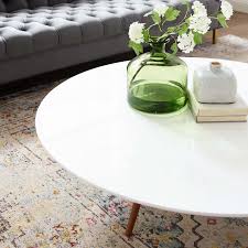 Limited time sale easy return. Lippa 47 Round Wood Top Coffee Table With Tripod Base Contemporary Modern Furniture Modway