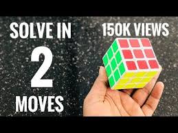 You will soon realize that the 2 moves doesn't move the 2×2 block near your hand where you are gripping. How To Solve A Rubik S Cube In 2 Moves Youtube Rubiks Cube Cube Solving A Rubix Cube