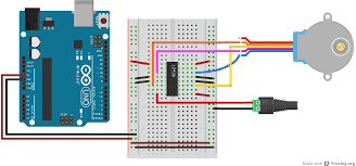 Lab Controlling A Stepper Motor With An H Bridge Itp Physical Computing Stepper Motor Arduino Microcontrollers