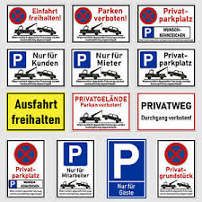 Einfach im onlineshop selbst gestalten, material und format wählen: Parkverbot Parken Verboten Parkplatz Schilder Parkverbotsschild 60 Varianten Ebay