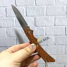 Shopping & retail in tangerang. Pisau Lipat Kecil Gagang Kayu Model Gantungan Kunci Praktis Serbaguna Shopee Indonesia