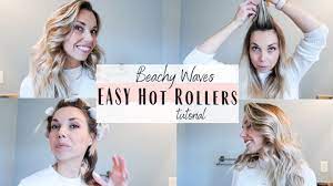This way, the curling iron can also be used to straighten hair. Hot Rollers Tutorial Easy Fast Bouncy Wavy Hair Youtube