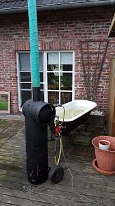 Kleines Winterprojekt Wie Fast Alles Bei Uns Im Diy Verfahren Holzofen Aus Gasflaschen Mit Durchlauferhitzer Badeve Durchlauferhitzer Holzofen Projekte