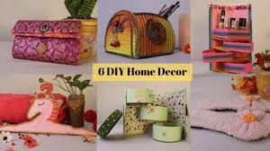 If you're new to the diy world and haven't really crafted anything yourself yet, you need to get started with small and easy projects. 6 Wonderful Diy Home Decor Craft Ideas With Cardboard Home Organizers By Aloha Crafts Youtube