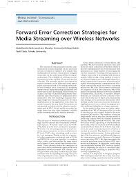 Check spelling or type a new query. Pdf Forward Error Correction Strategies For Media Streaming Over Wireless Networks