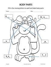 Students label the parts of the body and face, with and without word banks and add annotations related to the five senses. Esl Kids Worksheets Body Parts Worksheets