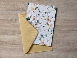 This free greeting card mockup consists of a smart object layer, therefore it's very easy to customize and update. Free Greeting Card Mockup Psd Free Mockup Download