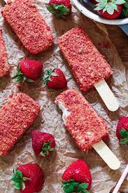 Have A Taste Of Nostalgia With These Strawberry Shortcake Ice Cream Bars They Re Creamy Strawberry Shortcake Ice Cream Icecream Bar Vegan Strawberry Shortcake
