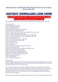 View and download harley davidson manuals for free. Harley Davidson 1340 Flh Flt Fxr All Evolution Service Repair Manual 1984 1998 By Dalire Vorrax Issuu