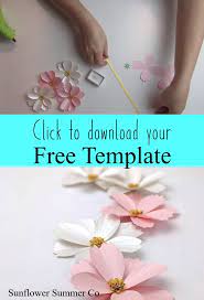 How To Make A Paper Cosmos Video Video Paper Flower Tutorial Templates Paper Flower Video Paper Flower Template