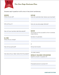 The One Page Business Plan Plans Simple Template Stark Regarding 1 Page Busine One Page Business Plan Startup Business Plan Template Business Plan Template Pdf