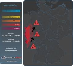 << wetterwarnung vorabinformation >> stufe unwetterwarnung 3 die erwartete wetterentwicklung ist sehr gefährlich. Unwetteralarm Com Wp Content Uploads 2019 06 Wa