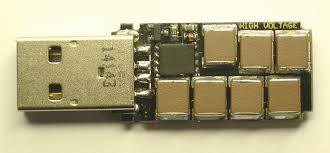Maybe you've heard of the usb killer, a $49 device that you plug in and fires a surge of power through your computer's motherboard if it's not isolated well enough — which is often the case. Usb Killer